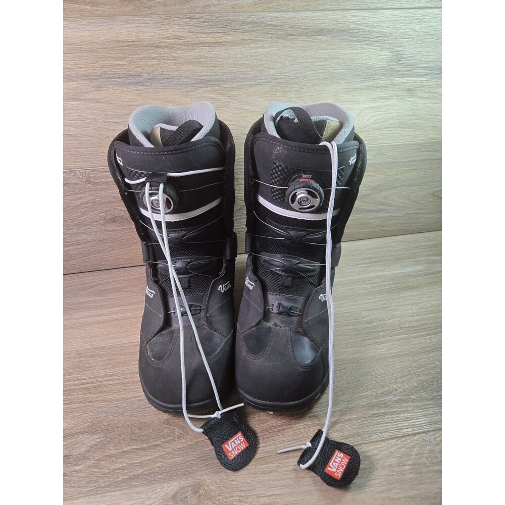 Vans Encore Womens Snowboard Boots Size 9 Black BOA Tri-Fit Asym-X Snowboarding